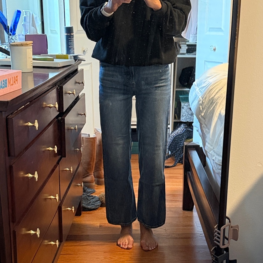 Quince Dark Blue Flare Jeans